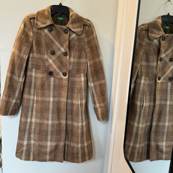 United Colors Of Benetton Jackets & Blazers - United Colors of Benetton Plaid Coat